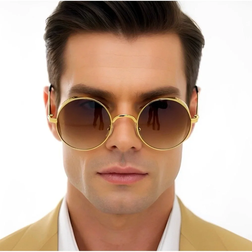 Brown Lens Sunglasses Fashion Cholo Style Retro UV400 Protection Men Lentes New‎